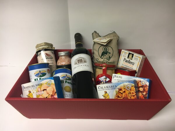 Präsentkorb - cava y vino